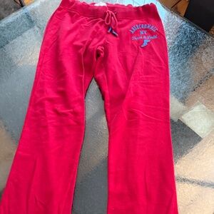 Vintage Abercrombie Fitch Embroidered Track & Field Red Sweatpants Women's L